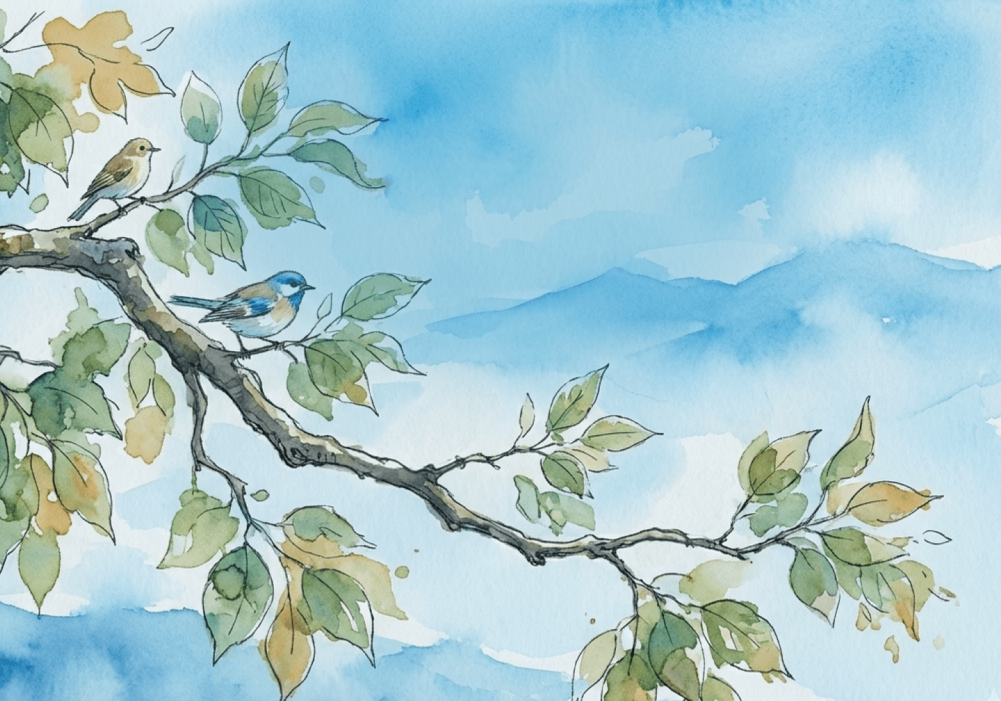 Nestvst atmospheric blue background