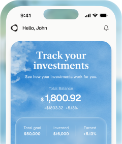 Nestvst mobile app screenshot in glass device