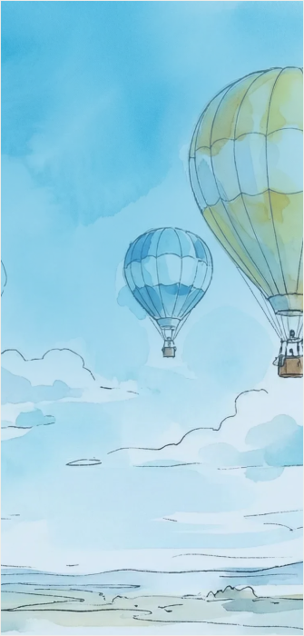 Sky and balloons background