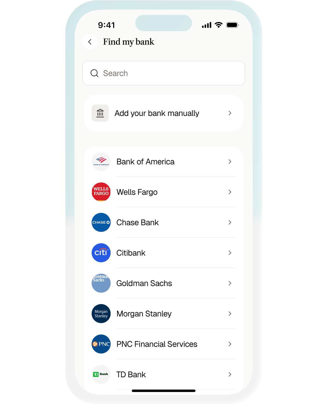 Step three app visual showing linked bank and automatic investing